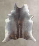 Grey with Beige Cowhide Rug #B9289