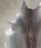 Grey with Beige Cowhide Rug #B9289