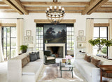 Grey with Beige Cowhide Rug #B9291