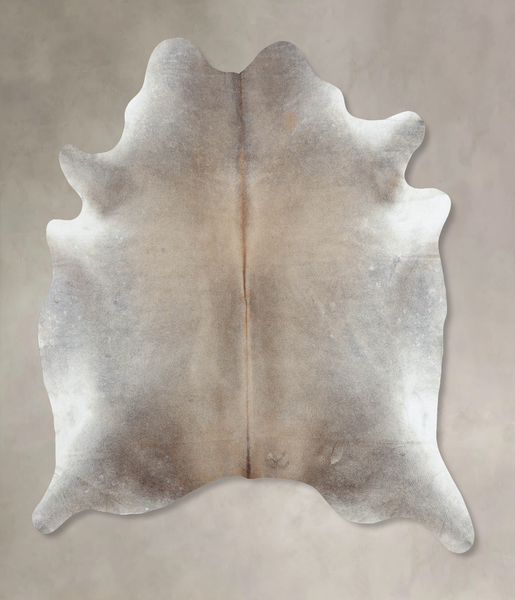 Grey with Beige Cowhide Rug #B9304