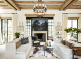 Brown and White Cowhide Rug #B9383