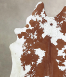 Brown and White Cowhide Rug #B9388