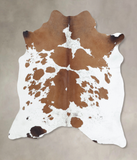 Chocolate and White Cowhide Rug #B9389