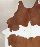 Brown and White Cowhide Rug #B9395