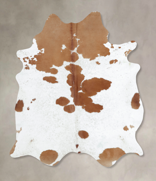 Brown and White Cowhide Rug #B9398