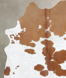 Brown and White Cowhide Rug #B9398