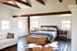 Brown and White Cowhide Rug #B9398