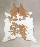 Beige and White Cowhide Rug #B9400