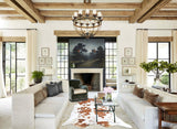 Brown and White Cowhide Rug #B9401