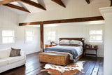 Brown and White Cowhide Rug #B9401