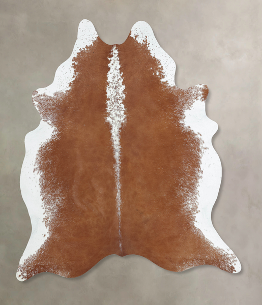 Brown and White Regular Cowhide Rug #B9431