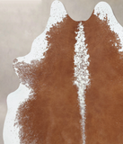Brown and White Regular Cowhide Rug #B9431