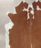 Brown and White Regular Cowhide Rug #B9433