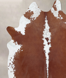 Brown and White Regular Cowhide Rug #B9434