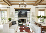 Brown and White Cowhide Rug #B9440