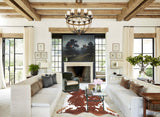 Brown and White Cowhide Rug #B9443