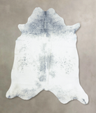 Salt and Pepper Black Cowhide Rug #B9538