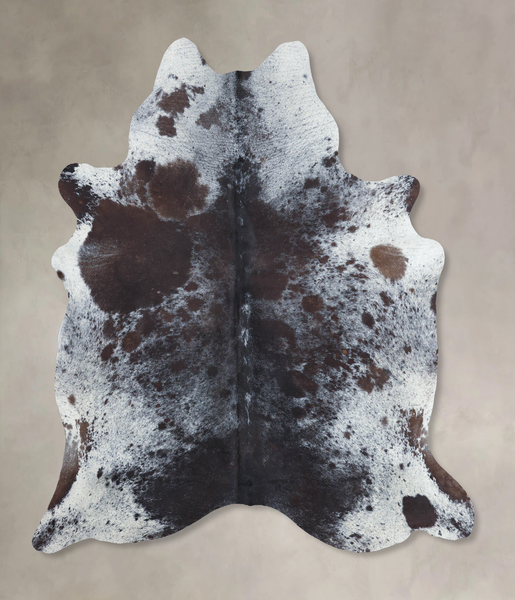 Salt and Pepper Black Cowhide Rug #B9556