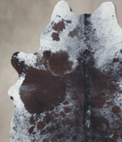 Salt and Pepper Black Cowhide Rug #B9556