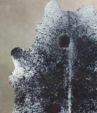 Salt and Pepper Black Cowhide Rug #B9594