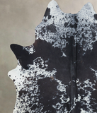 Salt and Pepper Black Cowhide Rug #B9610