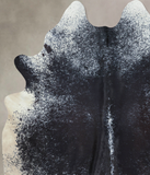 Salt and Pepper Black Cowhide Rug #B9613