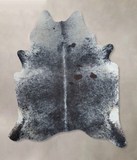 Salt and Pepper Black Cowhide Rug #B9617