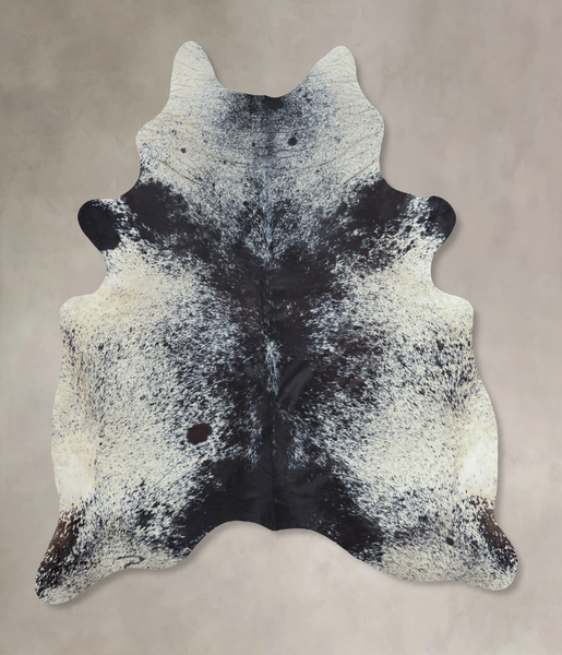 Salt and Pepper Black Cowhide Rug #B9670