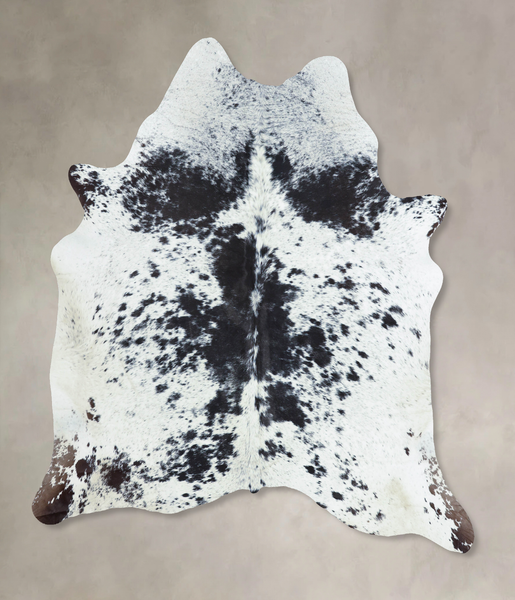 Salt and Pepper Black Cowhide Rug #B9672