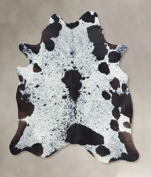 Salt and Pepper Black Cowhide Rug #B9715