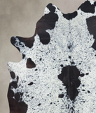 Salt and Pepper Black Cowhide Rug #B9715