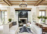 Salt and Pepper Black Cowhide Rug #B9717