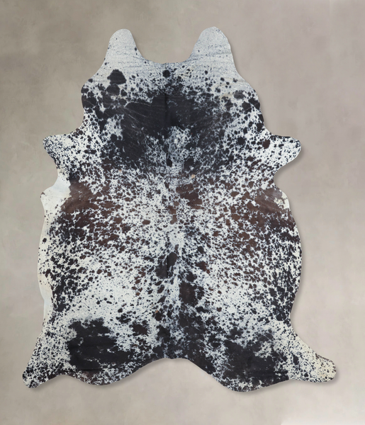 Salt and Pepper Black Cowhide Rug #B9724