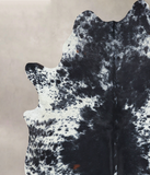 Salt and Pepper Black Cowhide Rug #B9727