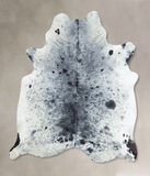 Salt and Pepper Black Cowhide Rug #B9739