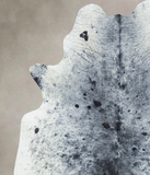 Salt and Pepper Black Cowhide Rug #B9739