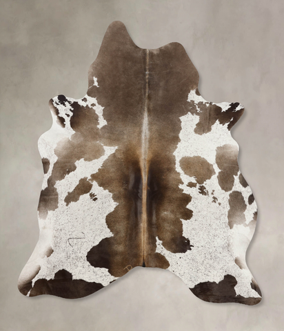 Chocolate and White Cowhide Rug #B9862