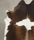 Chocolate and White Cowhide Rug #B9863