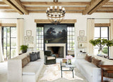 Beige and White Cowhide Rug #B9873