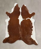 Brown and White Cowhide Rug #B9874
