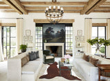 Brown and White Cowhide Rug #B9874