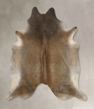 Grey with Beige Cowhide Rug #B9899