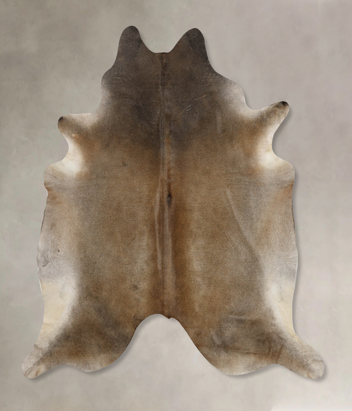 Grey with Beige Cowhide Rug #B9899