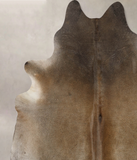 Grey with Beige Cowhide Rug #B9899