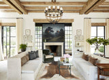 Grey with Beige Cowhide Rug #B9899