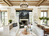 Grey with Beige Cowhide Rug #B9900