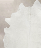 Solid White Cowhide Rug #B9915