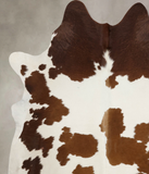 Chocolate and White Cowhide Rug #B9960