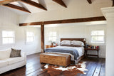 Brown and White Cowhide Rug #B9961