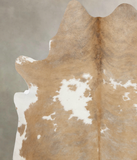 Beige and White Cowhide Rug #B9996